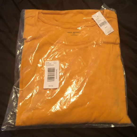 NWT Lane Bryant Classic Long Sleeve Crew Neck Tee, Size 34/36, Sunflower - Picture 6 of 6